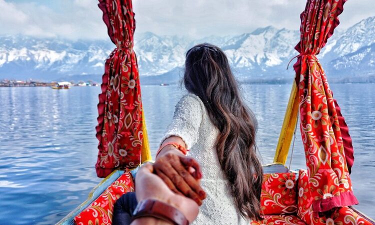 Romantic evening in mountains