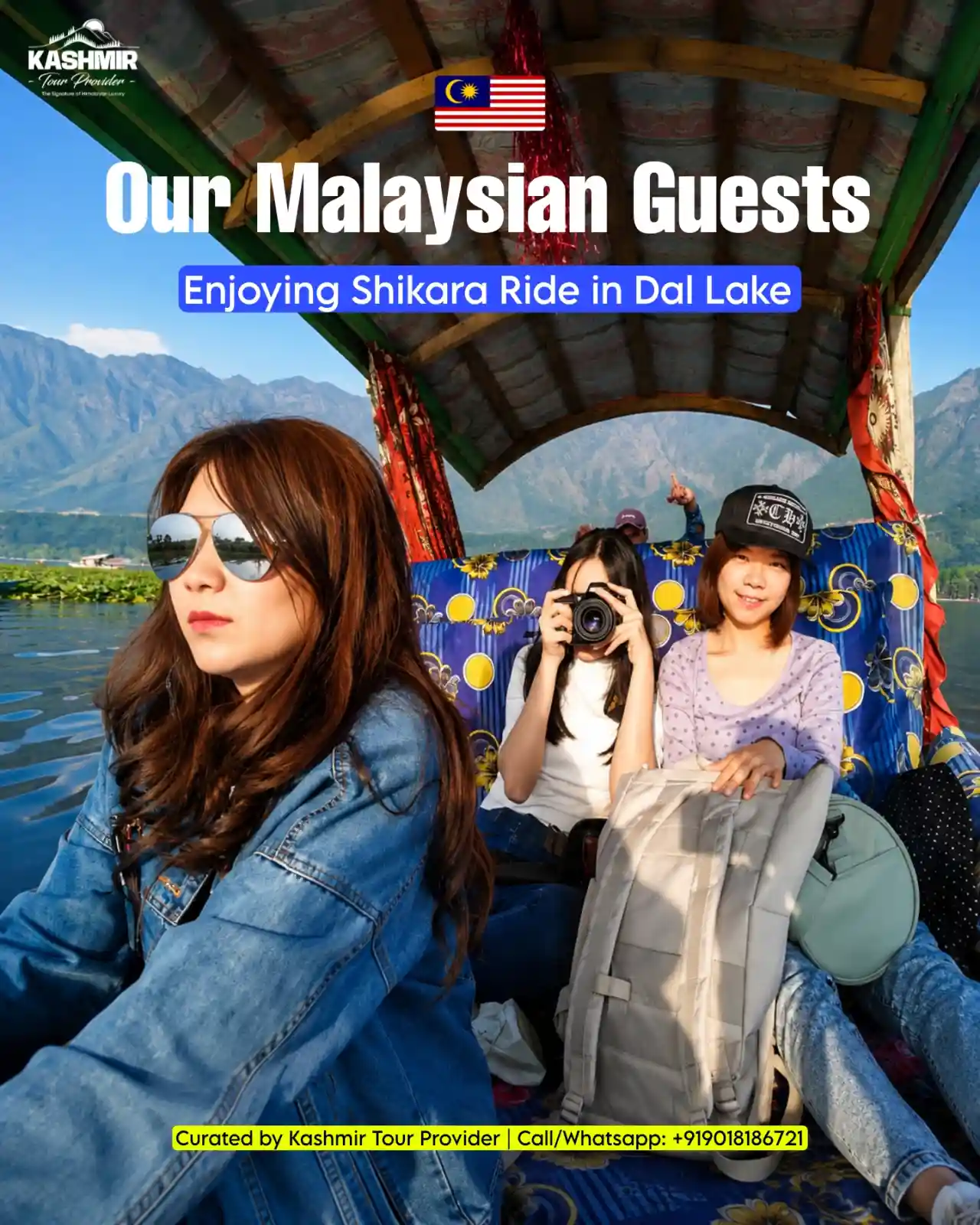 Our Malaysian guests enjoying Shikara ride in Dal Lake