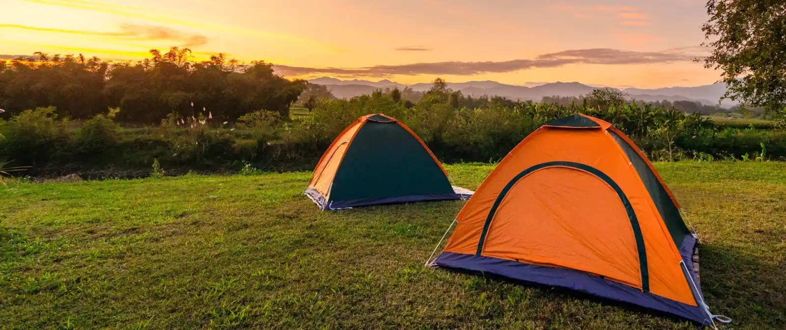 Scenic mountains at sunrise