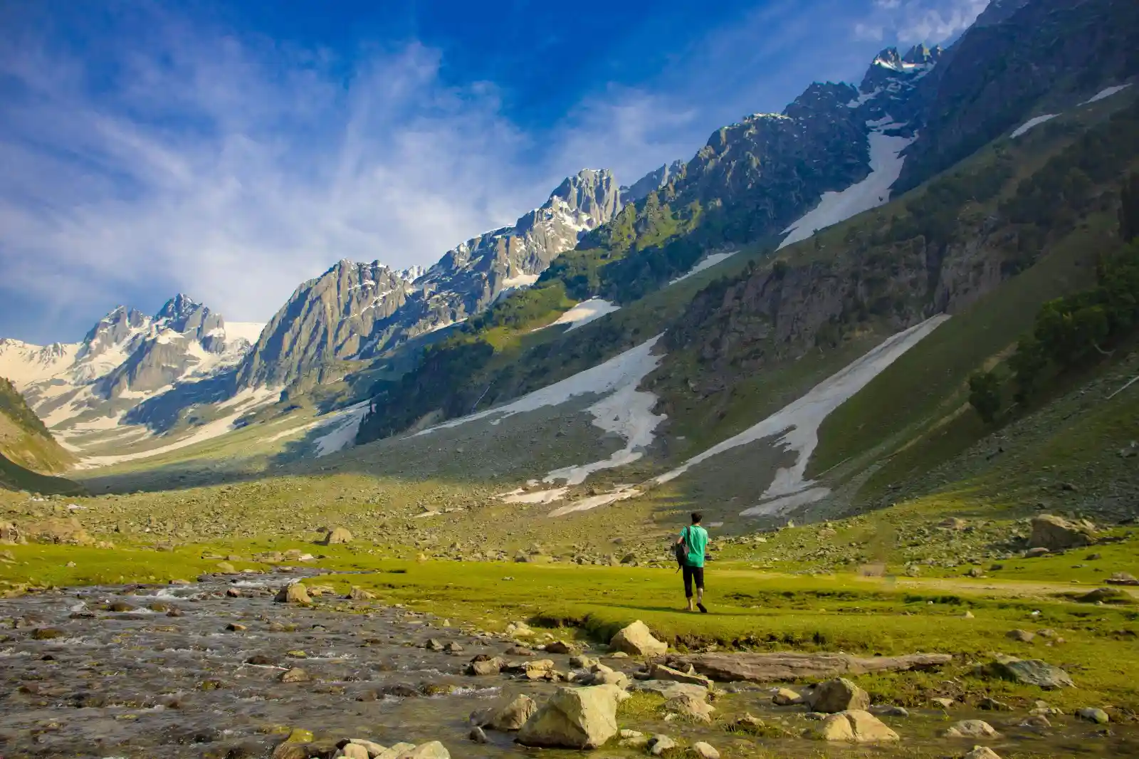 Scenic mountains at sunrise